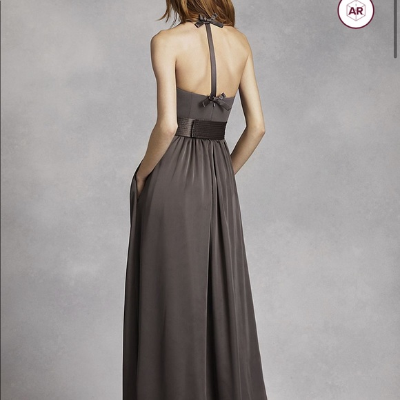 David’s Bridal Vera Wang V-Neck Halter Gown - Picture 2 of 3